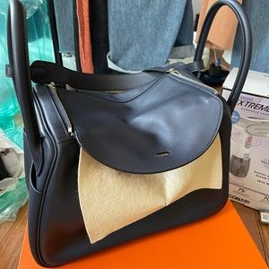 Hermes Lindy 30 Brand New Swift Navy SHW